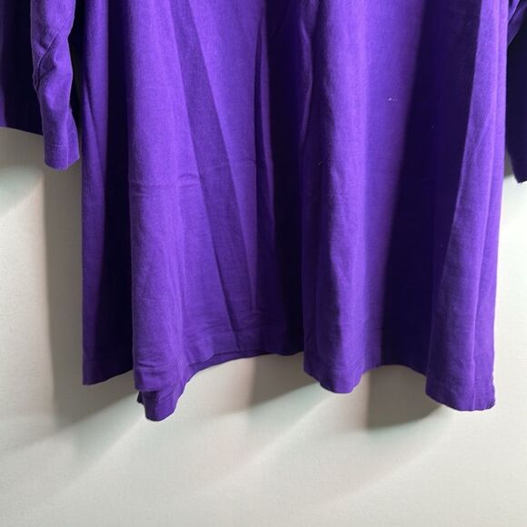 Woman Within Deep Purple Tunic Top Size 26/28 - Picture 2 of 6